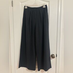 MINKPINK Navy and White Striped Trousers